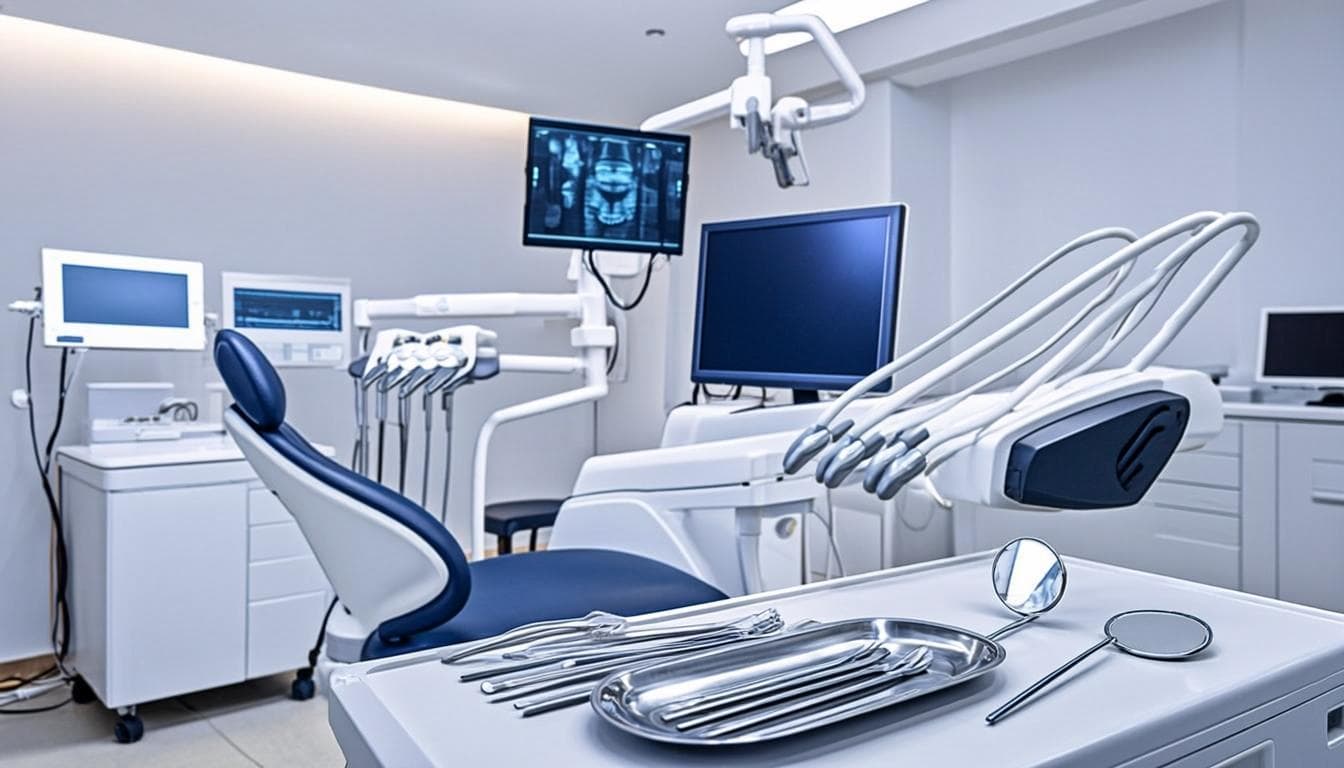 Treatment room with digital X-ray and intraoral scanner at Aristocrat Dental Care